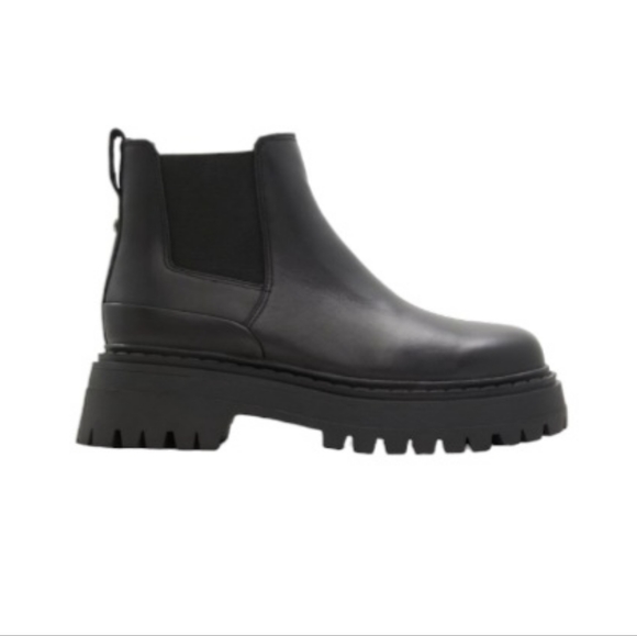 Aldo Black Chelsea Boot with Lug Sole - Picture 1 of 8